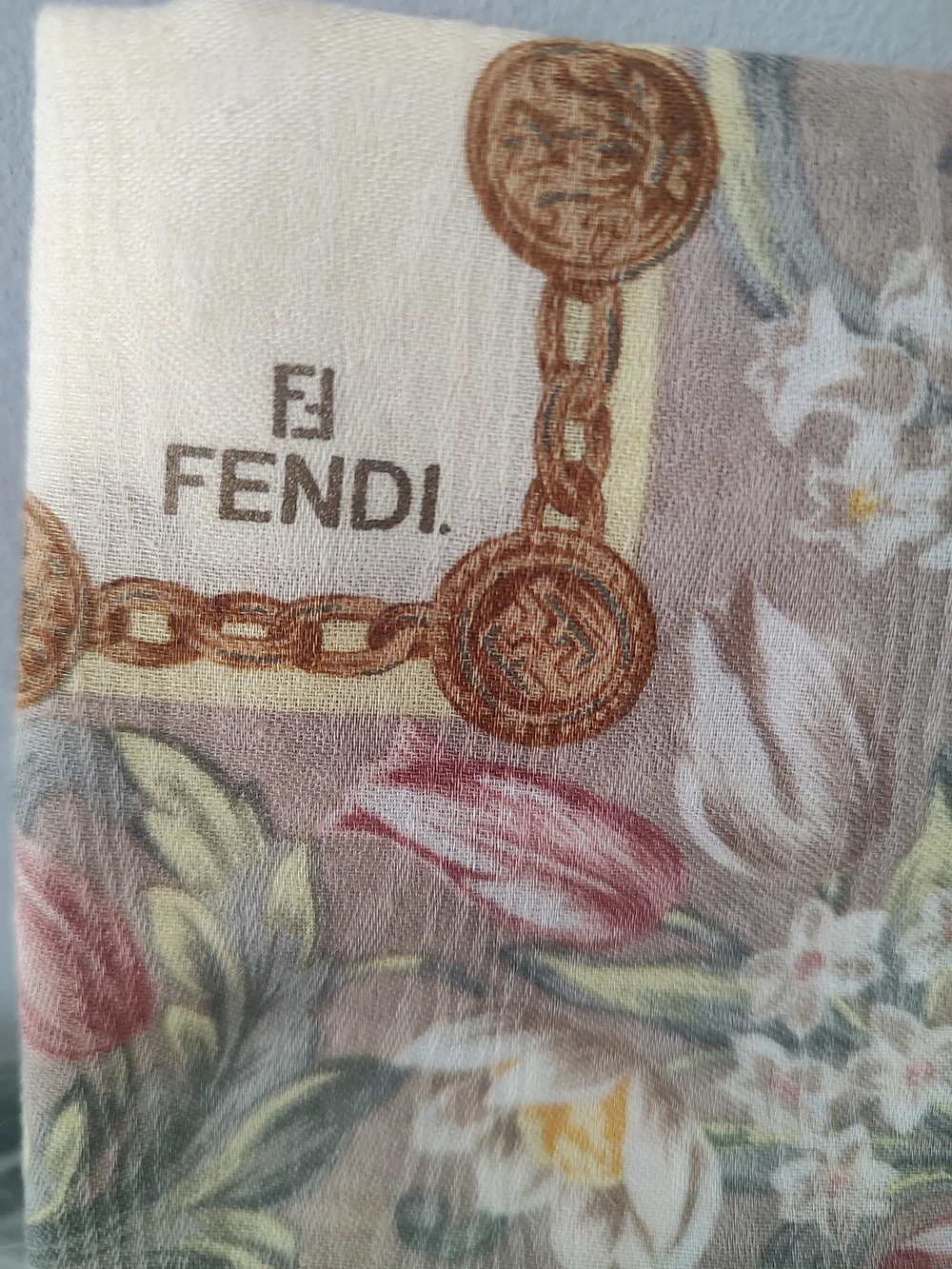 Fendi floral small scarf neckerchief like new